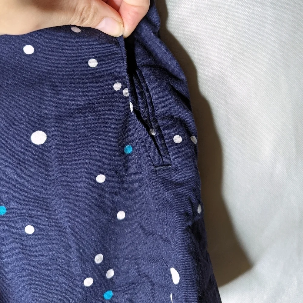 Zara‎ Basic Navy Blue Polka Dot Shorts Size Medium